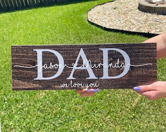 Dad sign, Father's Day Gift, Rustic Wood Dad Sign, Family Wall Sign, Family Sign Gift Idea, Fathers Day Gift,Dad Gift Ideas, Gift for dad