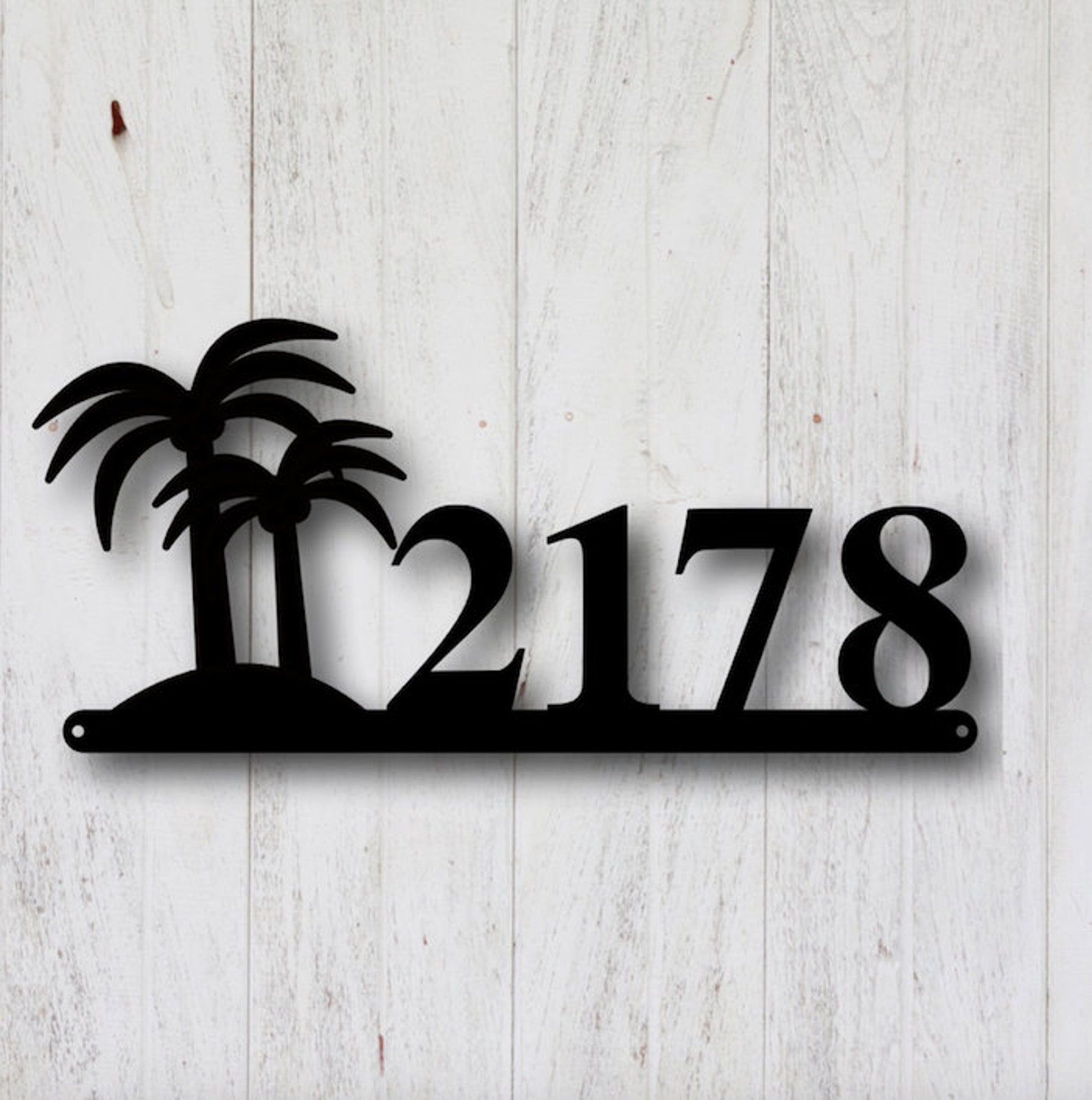 Custom Metal Address Sign Palm Tree Address Sign Address Etsy
