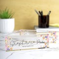 Floral Nurse Practitioner Desk Name Plate: Personalized Acrylic Gift