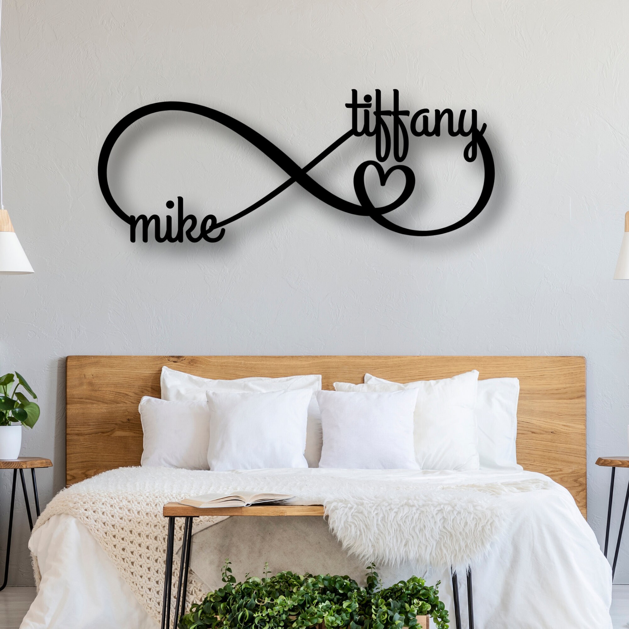 infinity sign, infinity sign with name, personalized metal infinity s…