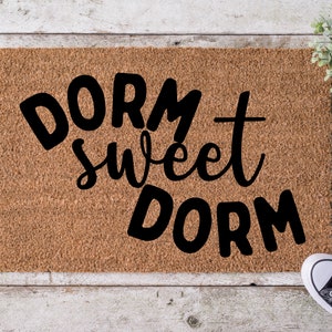 Dorm Sweet Dorm Doormat | College Welcome Mat | College Room Decor | Personalized Gift | Back to School Gift