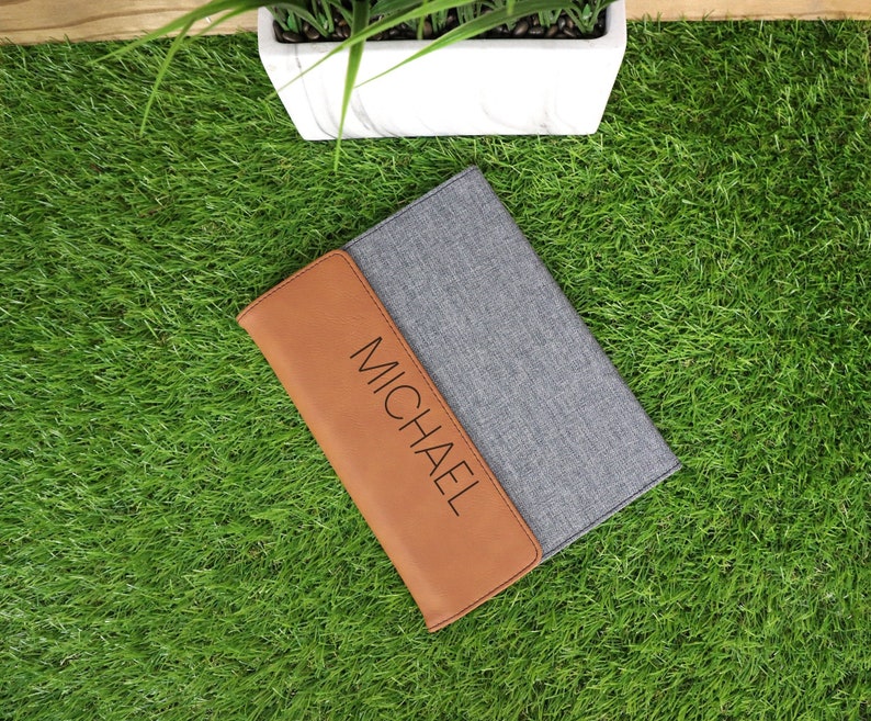 Personalized Padfolio Portfolio Custom Notepad Cover Business Etsy