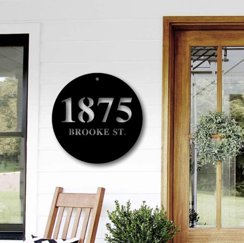 Custom Metal Address Sign Custom Street Address Sign Metal Etsy