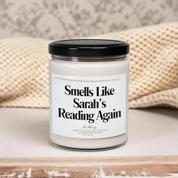 Book Candle, Reader Gift, Smells Like She's Reading Again, Pronoun Options, Book Club Gift, Bookworm Gift, Bookish Gifts, Book Lover Gift