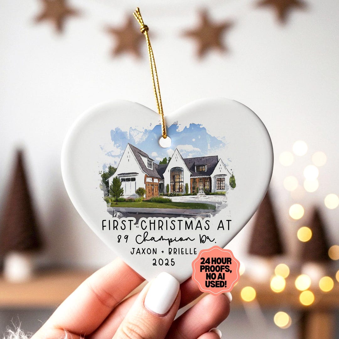 Personalized New Home Christmas Ornament, Our First House Custom ...