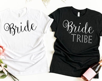 Tribe Bachelorette Party Shirts Bride and Bride Tribe Bridal Party Bridesmaid Gifts Funny Bachelor