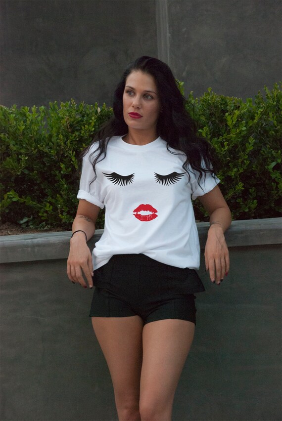 Eyelash Lips Lipstick Lash T-Shirt Eyelash Lips Lipstick Lash T-Shirt
