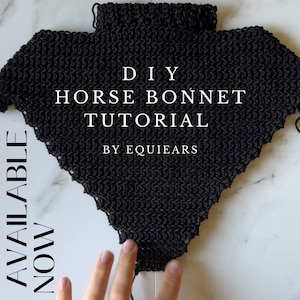 DIY Horse Bonnet Tutorial by EquiEars Full Size Sqaure and Tie Down Style Horse Bonnet Tutorial image 1