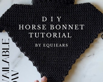 DIY Horse Bonnet Tutorial von AcquiEars - Full Size Square and Tie Down Style Horse Bonnet Tutorial