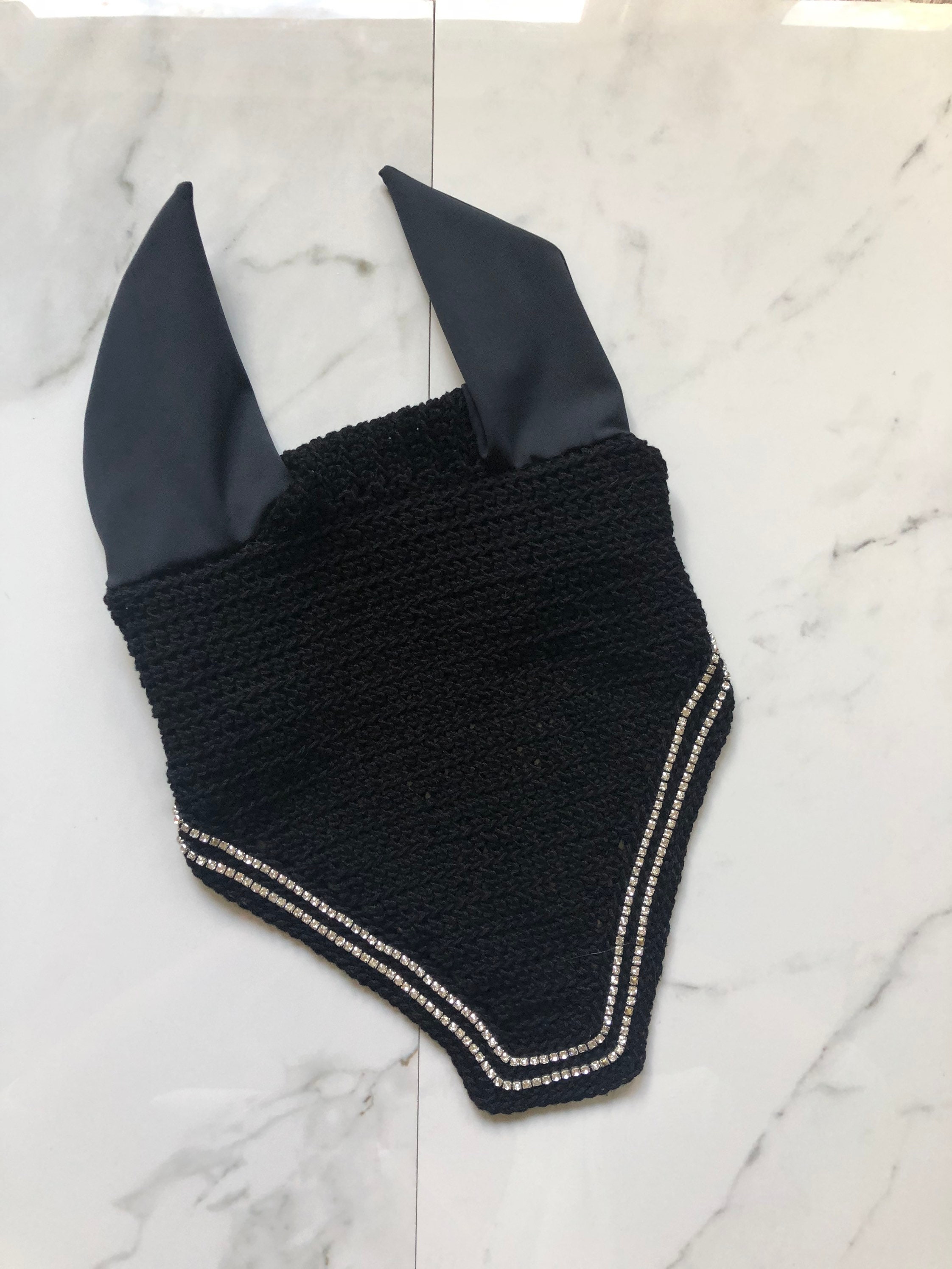 Horse in Black with Two Rows of Rhinestone Etsy