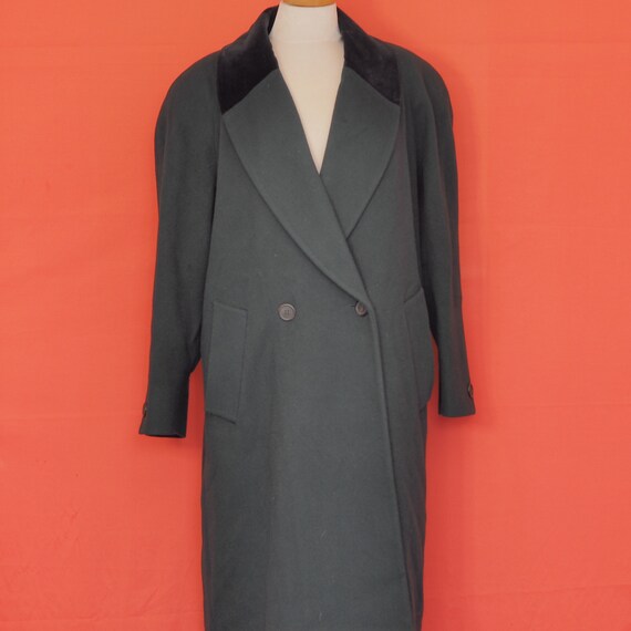 1980s Jones New York Green Wool Overcoat - image 1