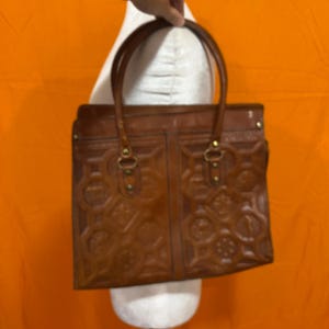 Bolso portafolios de cuero italiano sin marca de los años 50