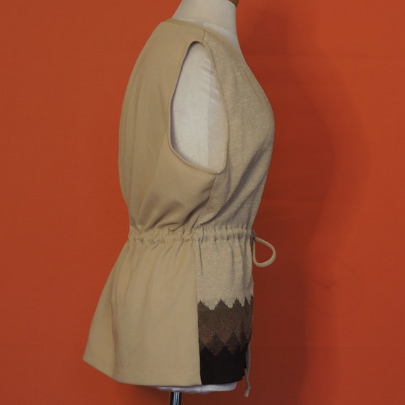 1970s Unbranded Brown Knit Vest - image 4