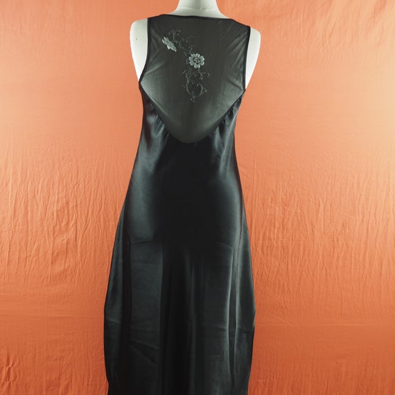 1990s Inner Most Black Satin Nightgown - image 4