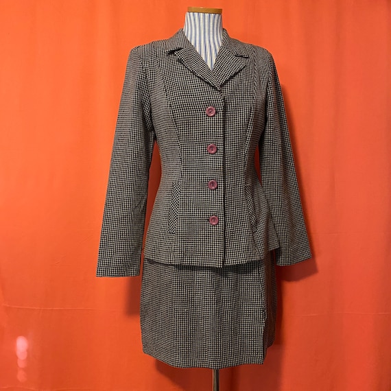 1990s All That Jazz Square Grid Suit