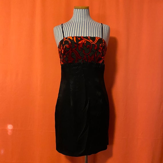 1990s All That Jazz Formal Spaghetti Strap Dress