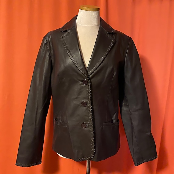 1990s Newport News Leather Blazer