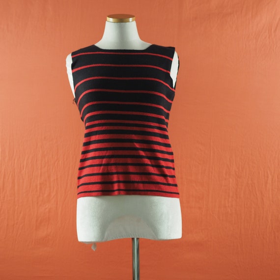 1990s Casual Corner Sporty Striped Top - image 1