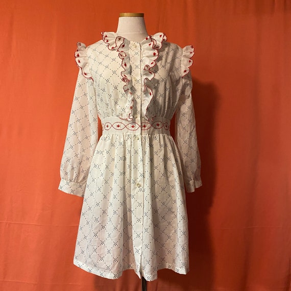 1970s Suzy Star Ruffle Dress