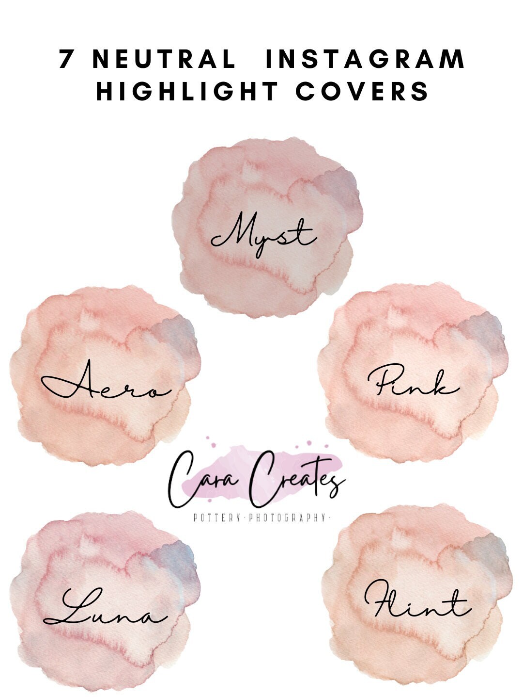 7 Neutral Modern Instagram Highlight Covers - Etsy