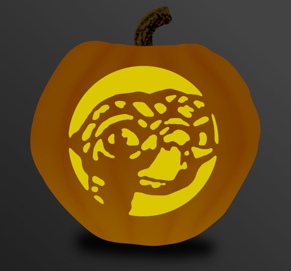 Pumpkin Carving Stencil Halloween Printable Et Alien Template - Etsy