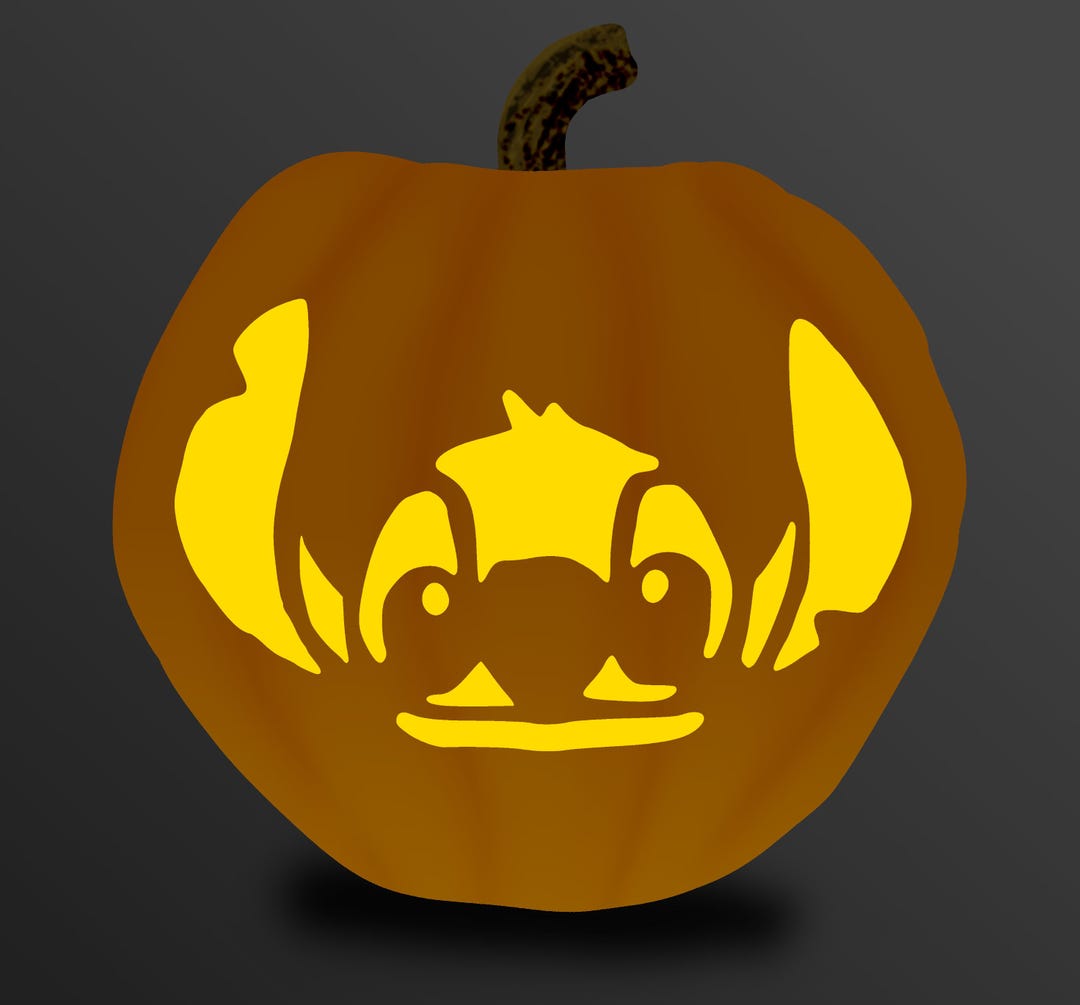 Cute Creature Pumpkin Carving Stencil Halloween Printable Template Jack