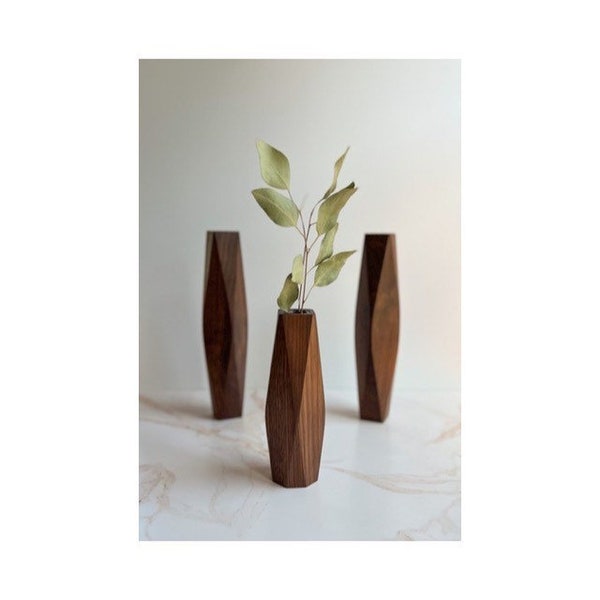 Wood Bud Vase Etsy
