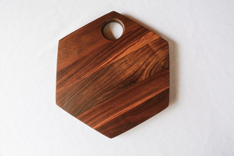 Bread Board Walnut Hexagon Charcuterie Board Cheese Board