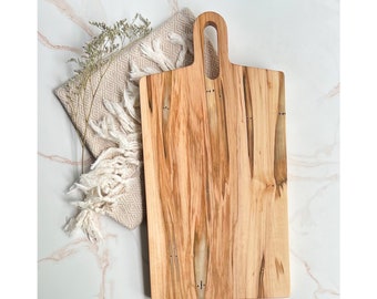 Modern Rectangle Charcuterie Board with Handle  |  Serving Board