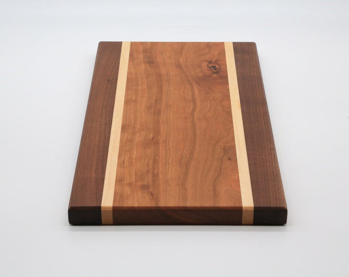 Cherry Runner Board with Walnut and Maple  |  Serving Board  |  Charcuterie Board  |  Cutting Board