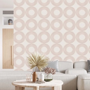 Circle Retro Removable Wallpaper Self-adhesive Modern Mural, KL0063