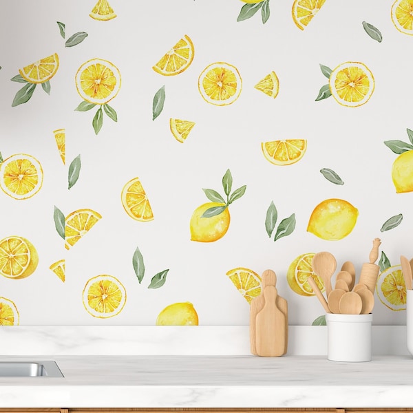 Lemon Wall Decals Etsy