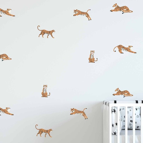 Tigers wall Decals Cat Stickers Wild Animals, LF056