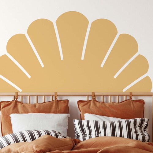 Headboard Wall Stickers Removable Boho Arch Decal Color Etsy