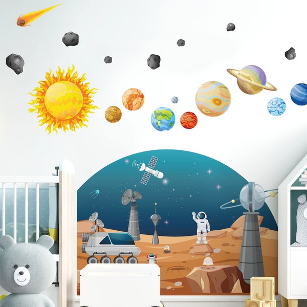 Solar System Wall Stickers Etsy