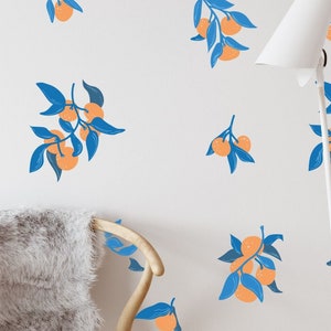 Tangerines Stickers Mandarins Wall Decals, LF053