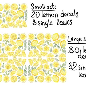 Lemon Wall Decals Watercolor Orange Stickers, LF036 - Etsy