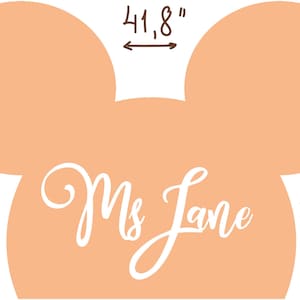 Headboard Wall Decal Arch Sticker Mouse Ears, LF149