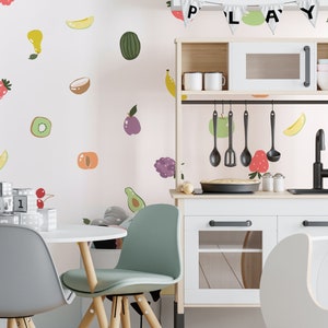 Fruits Wall Decals: Reusable Nursery & Kids Room Decor D010