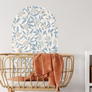 Benutzerdefinierter Name Große Blumenbogen Wandaufkleber Kinderzimmer Grün Aufkleber Mädchen Boho Zimmer, LF529