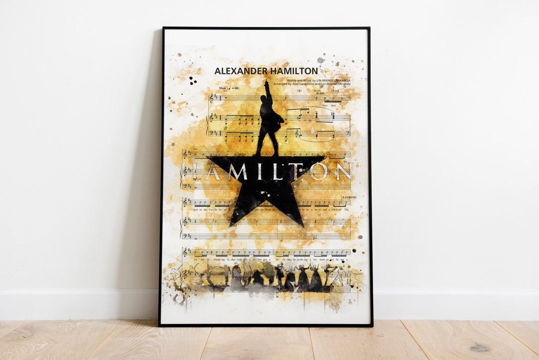 Hamilton Musical Poster Wall Art, Theatre Quote Print Decor, Gift For, Inspired Broadway Musicals Watercolor Art - Etsy