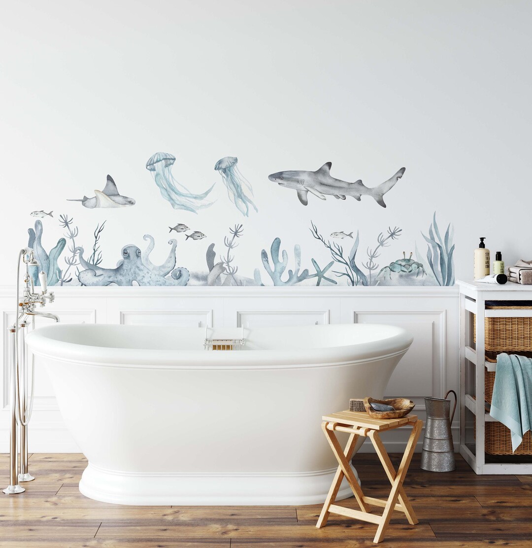 Ocean Animals Wall Decal Sea Nautical Stickers , LF047 - Etsy