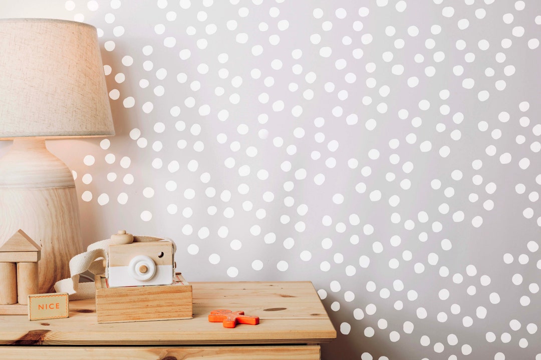 Polka Dot Wall Decals Irregular Nursery Confetti Modern Decor Vinyl ...