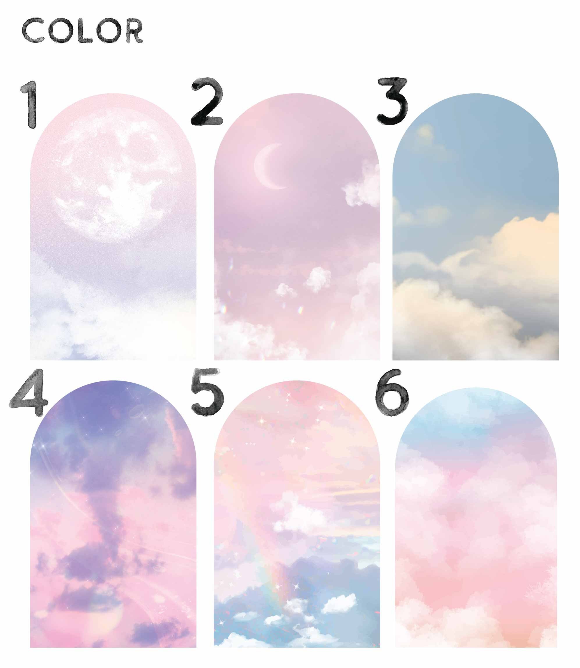 Cosmos Stickers Arch Headboard Clouds Wall Decals Planets, LF315 - Etsy