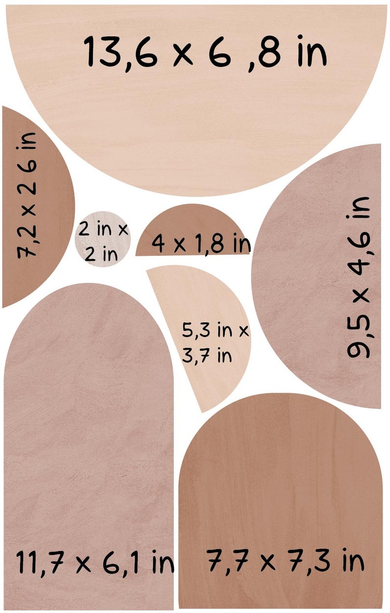 Arch Stickers Set Textured Boho Decor, KL0025 - Etsy