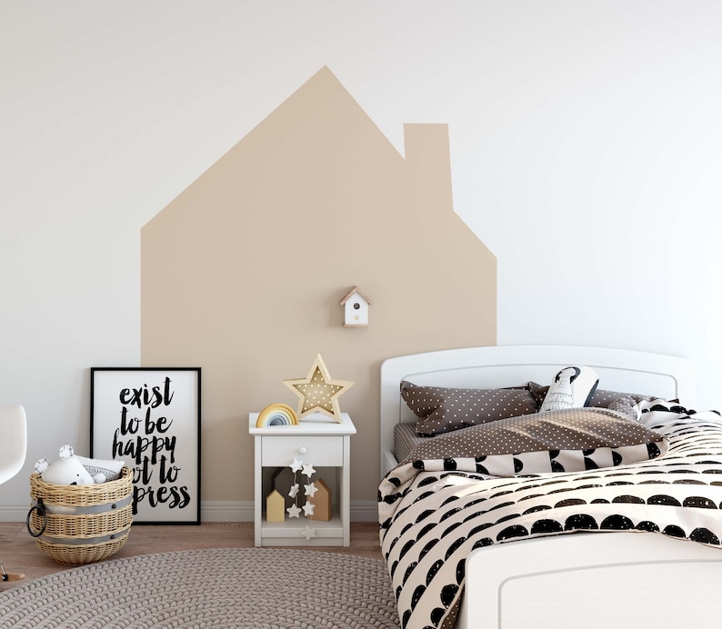 Big House Wall Decal Large Home Headboard Color Block LF237 Etsy