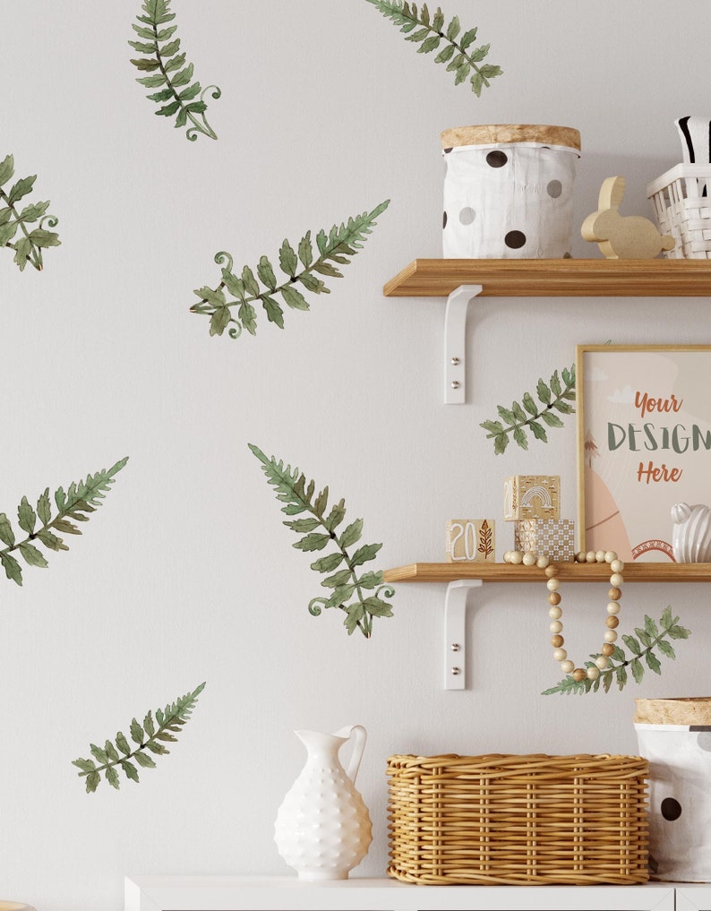 Fern Wall Decals Green Leaf Stickers KL0016 Etsy