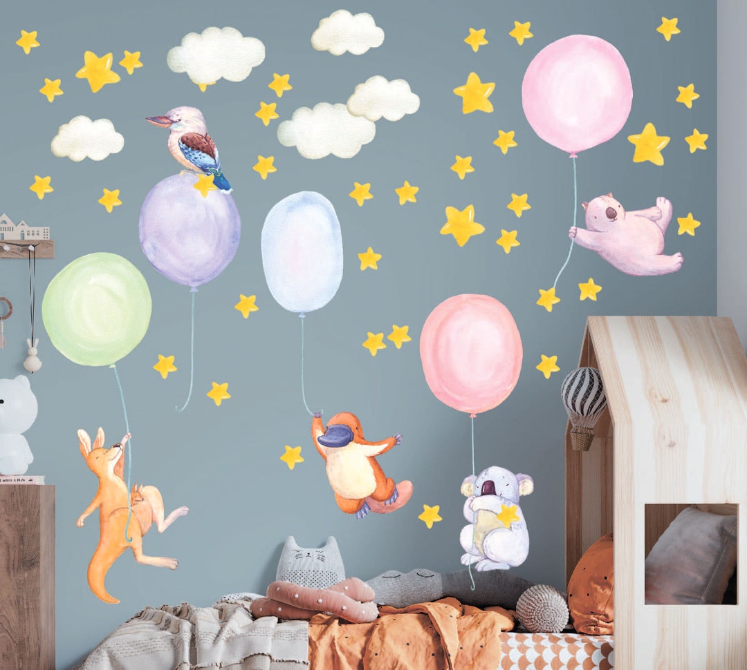 Australian Animals Nursery Decals Aussie Wall Stickers Color Etsy