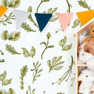 Greenery Leaf Wall Decals Plant Stickers, LF272