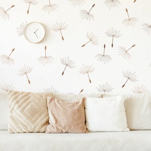 Dandelion Seed Boho Wall Decal Flower Stickers Cottagecore, LF243